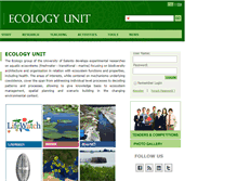 Tablet Screenshot of ecology-unit.unisalento.it